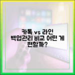 카카오톡 vs 라인: 대화 백업 및 데이터 관리 편의성 전격 비교