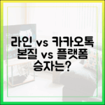 메신저 본질에 충실한 라인 vs 플랫폼이 되려는 카카오톡