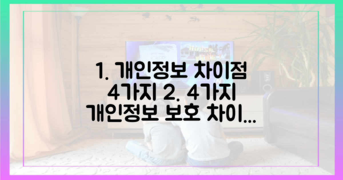 4가지 개인정보 보호 차이점