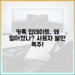 카카오톡 업데이트, 사용자가 원했던 기능과 멀어진 이유