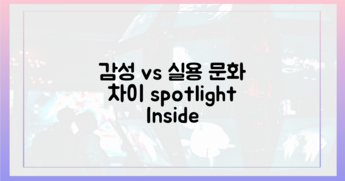 감성 vs 실용, 문화적 차이
