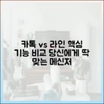 단순 메신저를 원한다면: 카카오톡과 라인의 핵심 기능 비교 분석