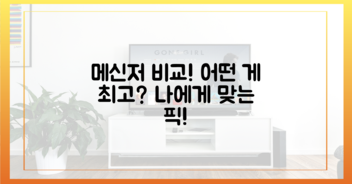 메신저별 비교해보세요