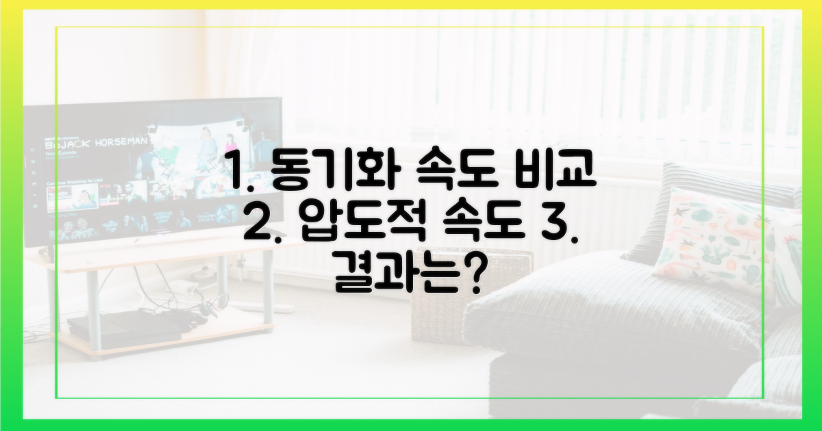 동기화 속도 비교