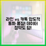 데이터 절약과 안정성: 라인이 카카오톡보다 통화 품질이 좋은 이유