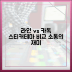 라인 vs 카카오톡: 스티커, 테마, 소통의 재미를 비교하다