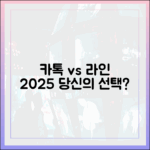2025년 최신 정보: 카카오톡과 라인, 당신에게 맞는 메신저는?