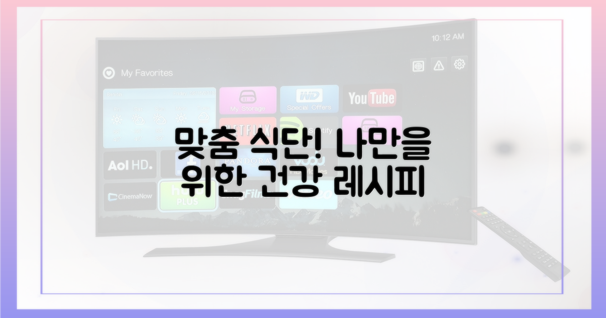 개인별 맞춤 식단 제안