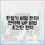 환절기 비염 완치를 위한 면역력 강화 최신 전략