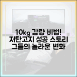 저탄고지 다이어트 성공 사례 심층 분석: 그들은 어떻게 10kg을 감량했나?