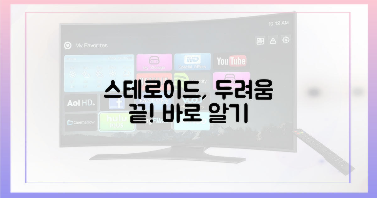 스테로이드제, 겁먹지 마세요