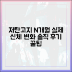 저탄고지 다이어트 실제 경험담: 장기간의 신체 변화와 솔직한 후기