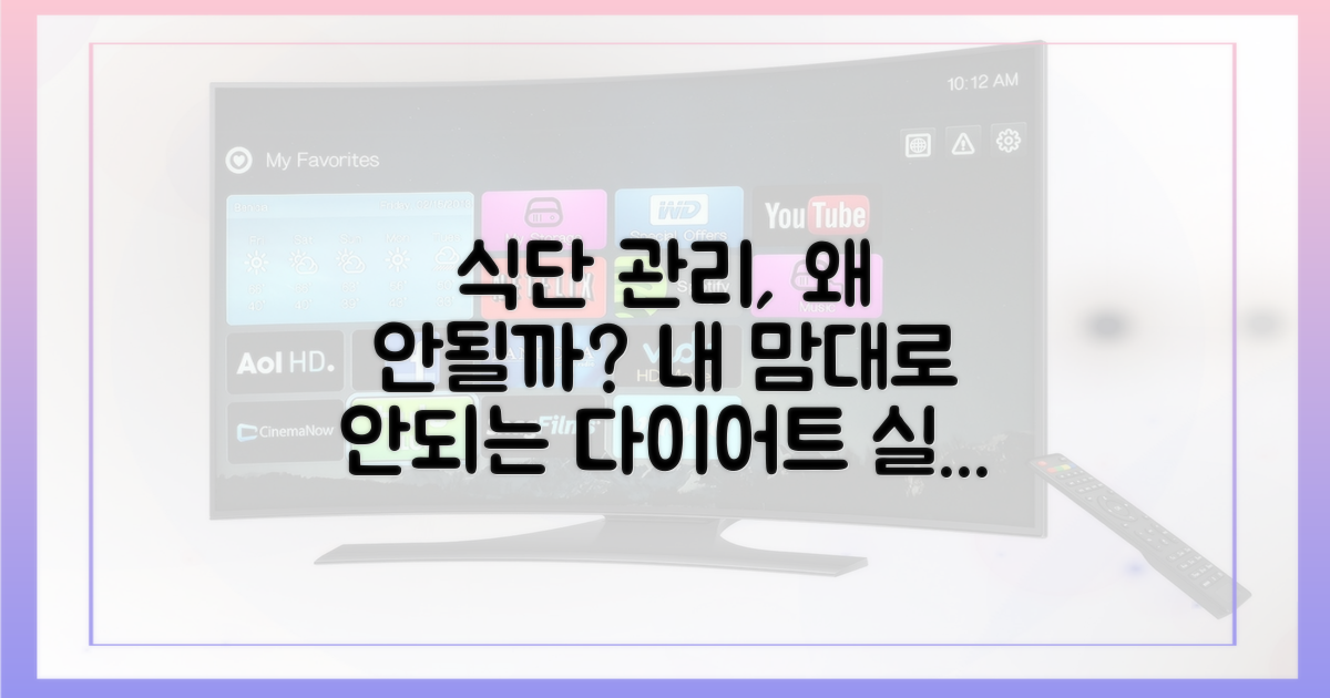 마음처럼 안 되는 식단 관리