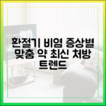 최신 처방 트렌드로 본 환절기 비염: 증상별 맞춤 약물 치료 전략