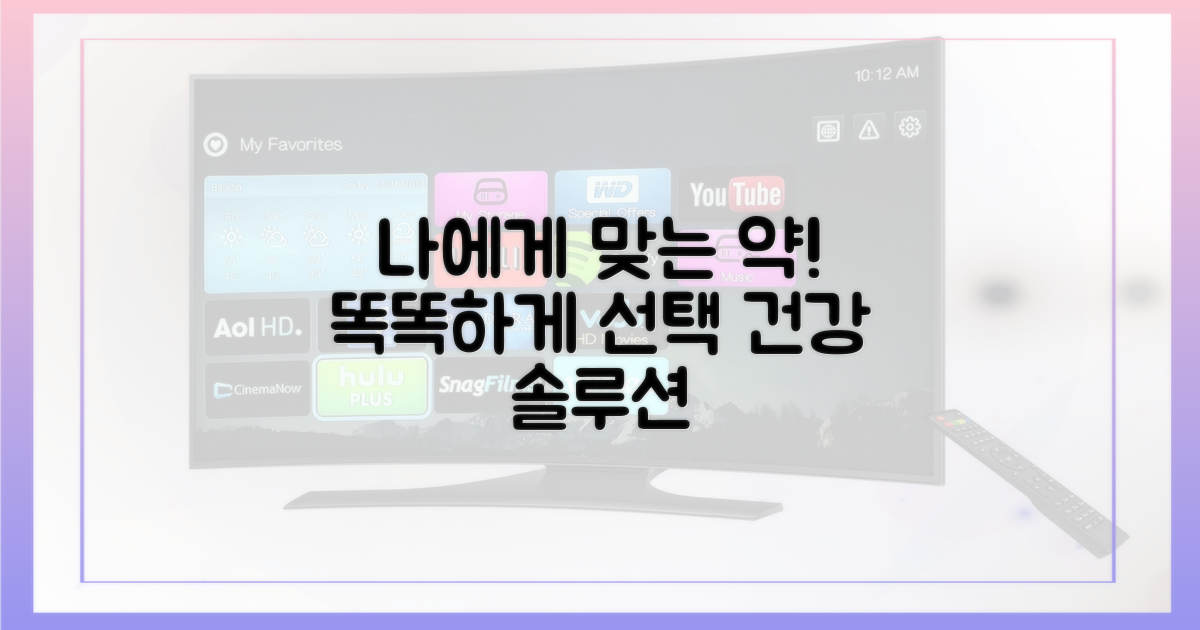 자신에게 맞는 약을 선택하세요