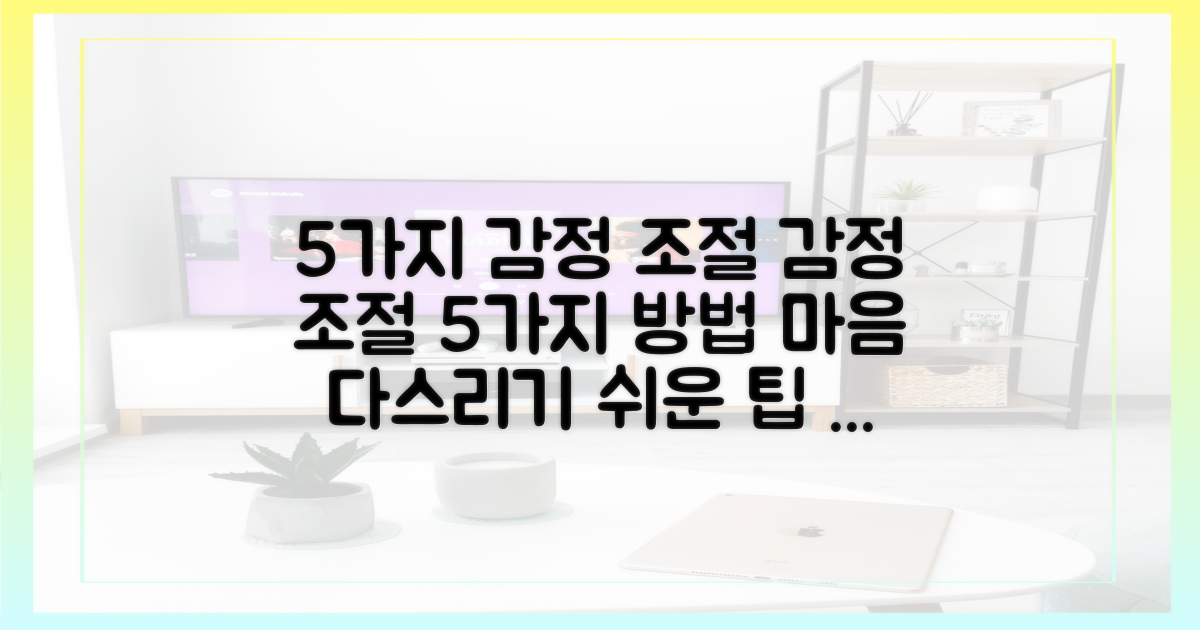 5가지 감정 조절