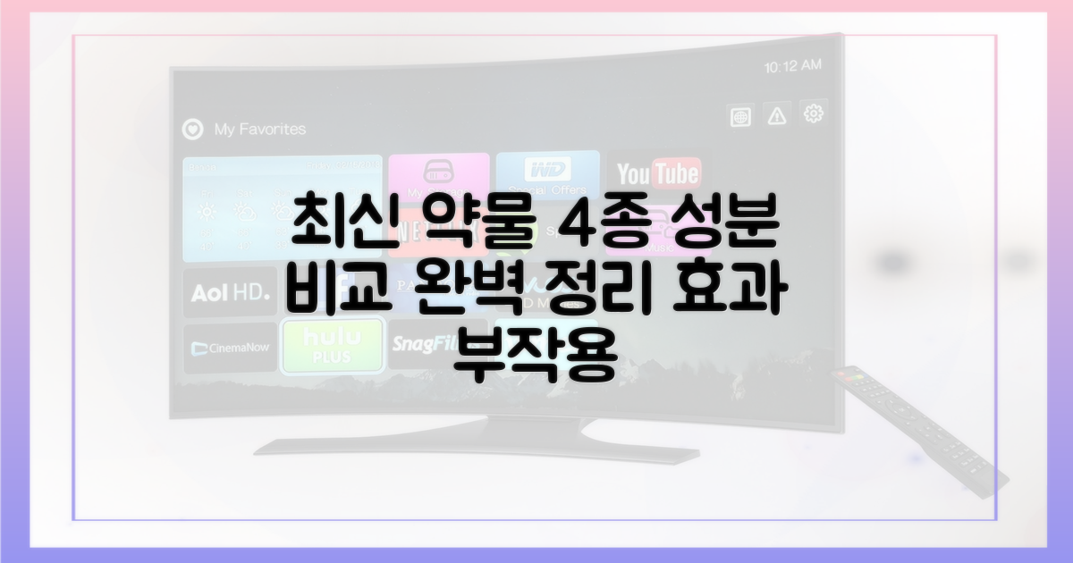 최신 약물 4가지 성분 비교