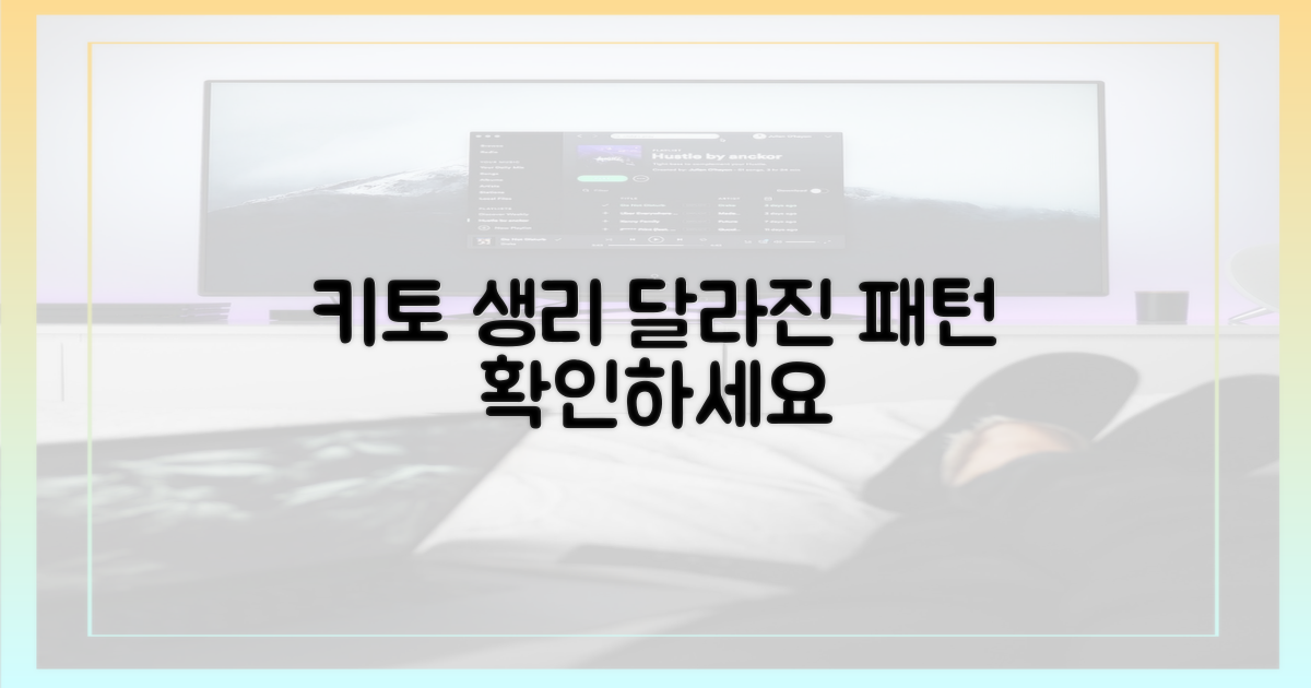키토 전후, 생리 패턴 비교