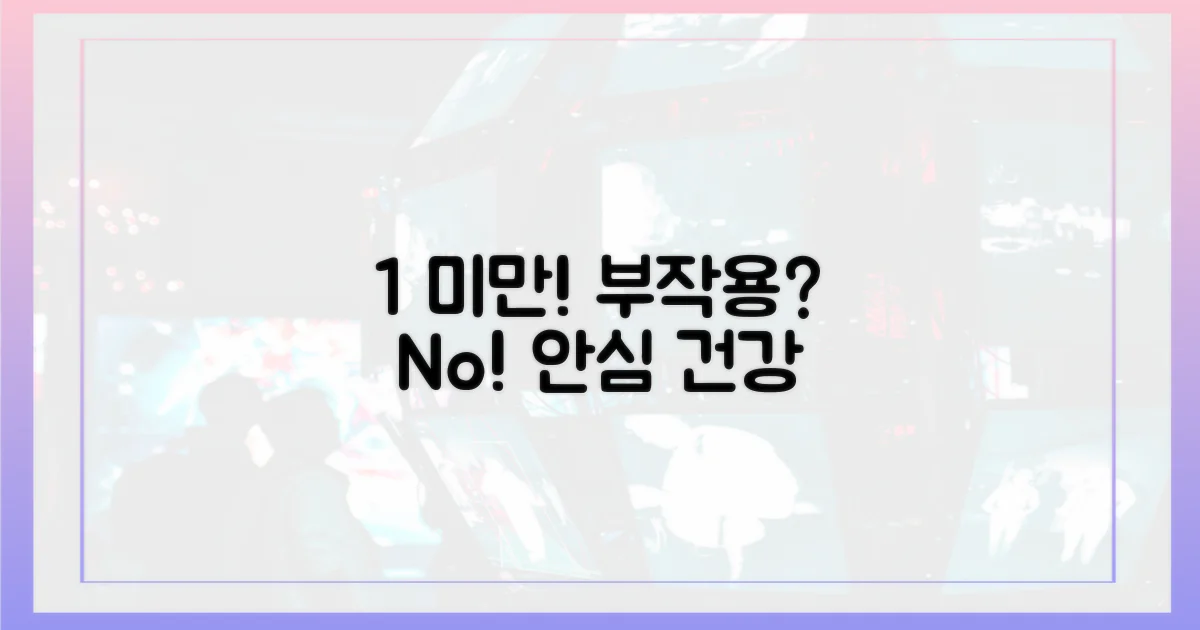 1% 미만, 부작용 발생 빈도