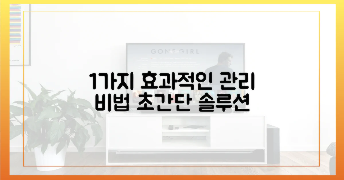 1가지 효과적 관리법