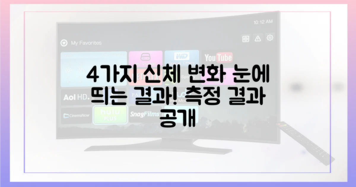 4가지 신체 변화 측정 결과