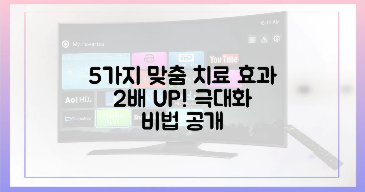 5가지 맞춤 치료, 효과 2배 증대