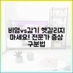 환절기 비염과 감기, 더 이상 헷갈리지 마세요: 전문가의 명확한 증상 구분법