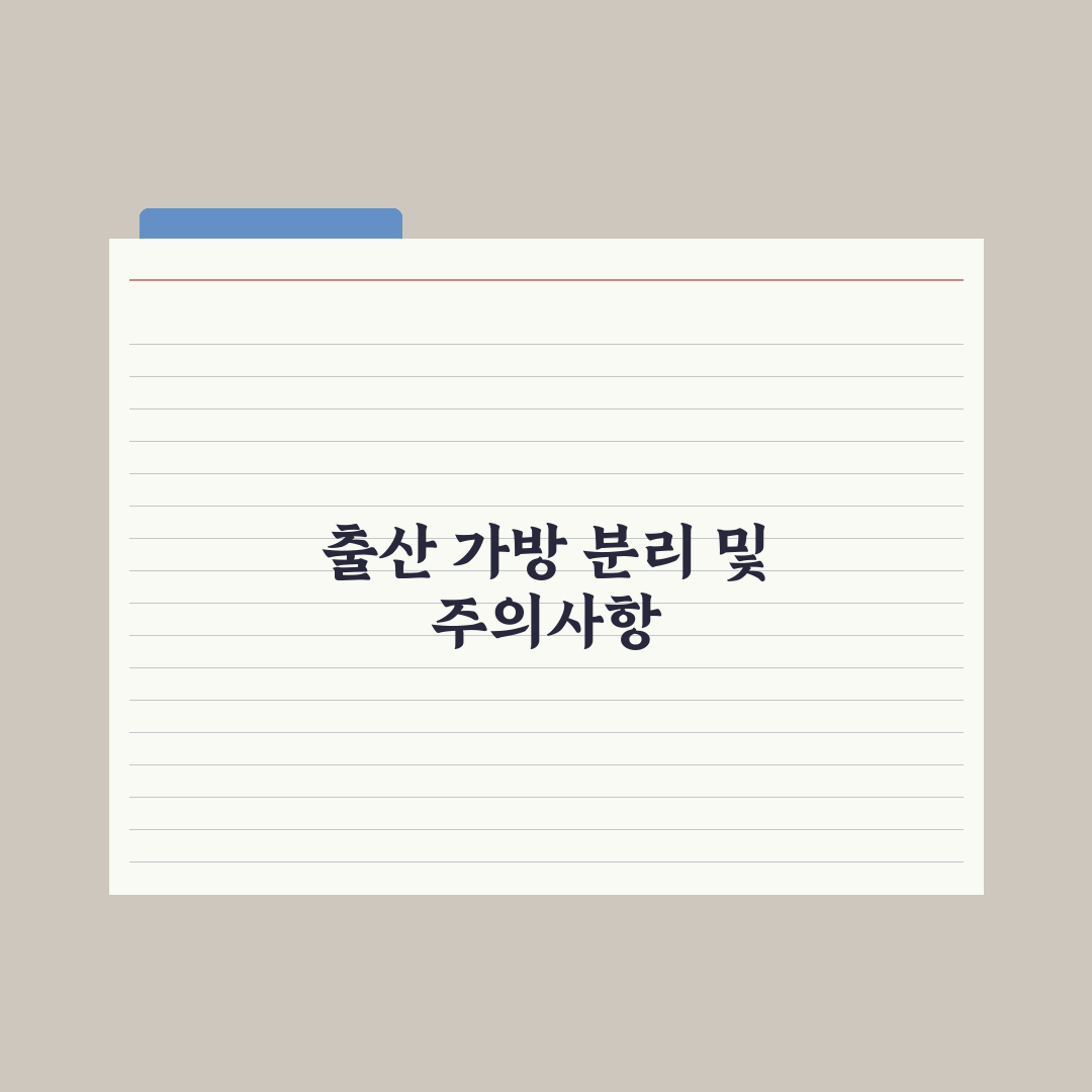 산모 출산 가방 vs 신생아 가방 분리 정리 완벽가이드, 전문가의 5단계 핵심정리