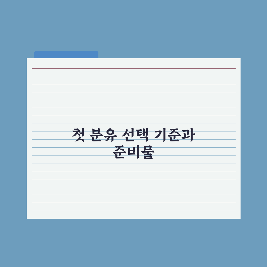 분유수유 시작 - 첫 분유 선택 기준 완벽가이드: 전문가의 5대 원칙