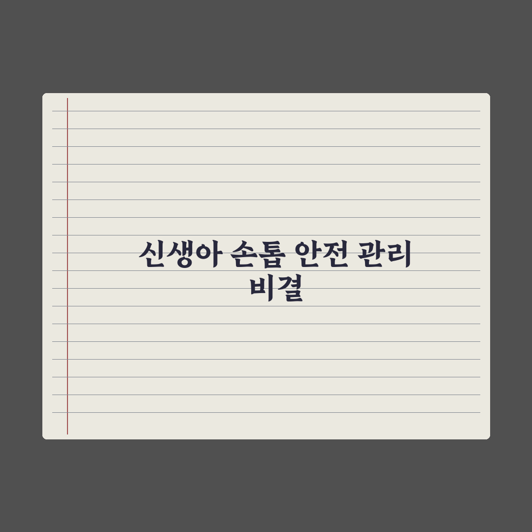 신생아 손톱 깎는 법 - 안전한 시기와 방법 핵심정리: 초보 부모 5단계