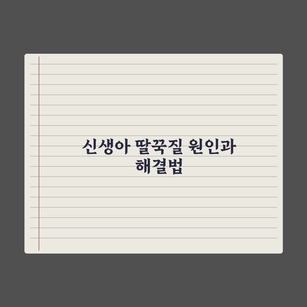 신생아 딸꾹질 - 원인과 멈추는 법 완벽가이드: 전문가 권장 5단계 대응