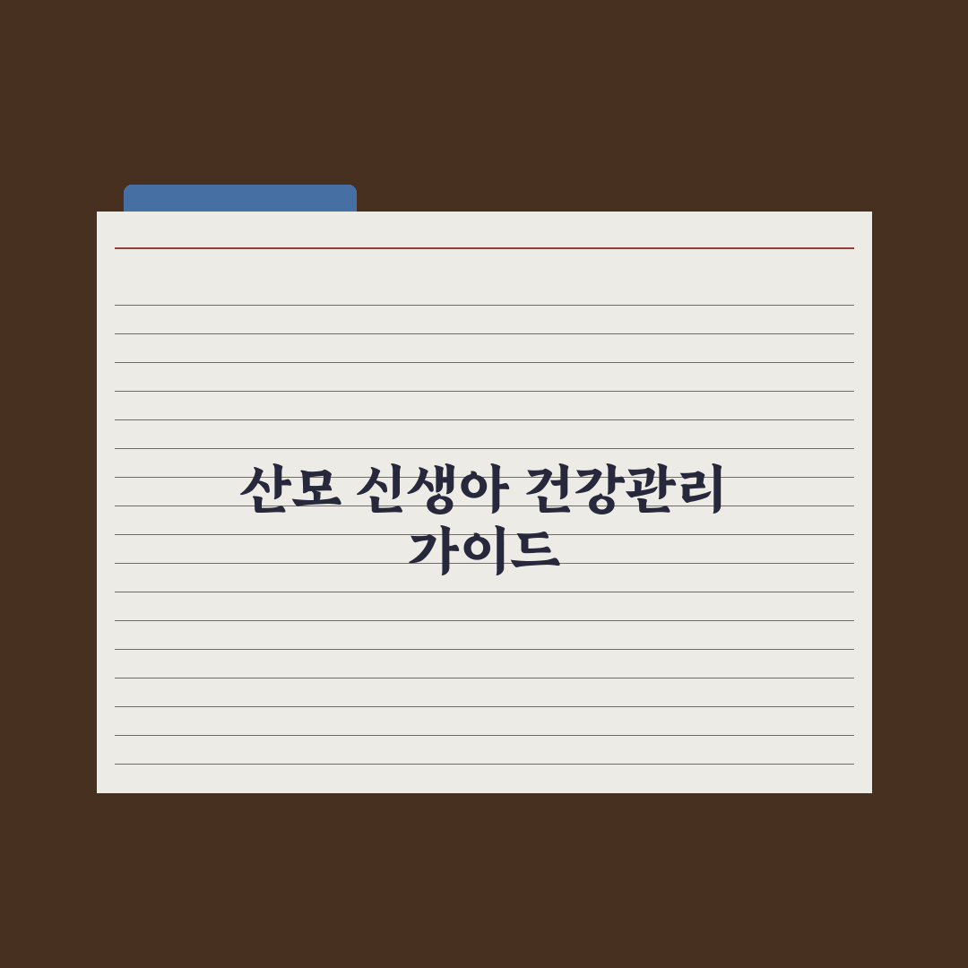 산모·신생아 건강관리 지원사업 정리 심층분석: 전문가의 5대 핵심 전략