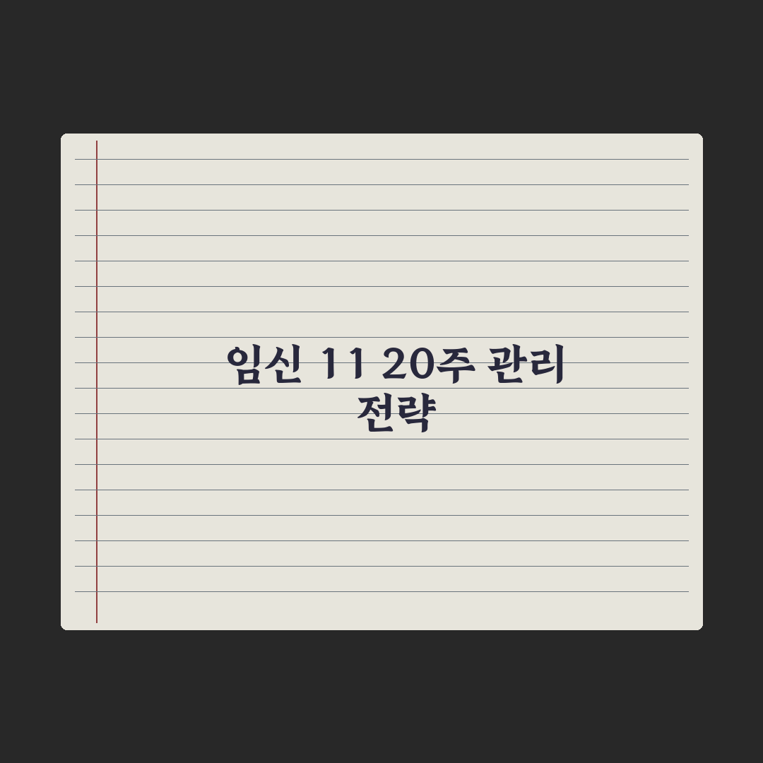 임신 주차별 변화 - 11~20주 핵심 정리 심층분석, 필독 5대 지표