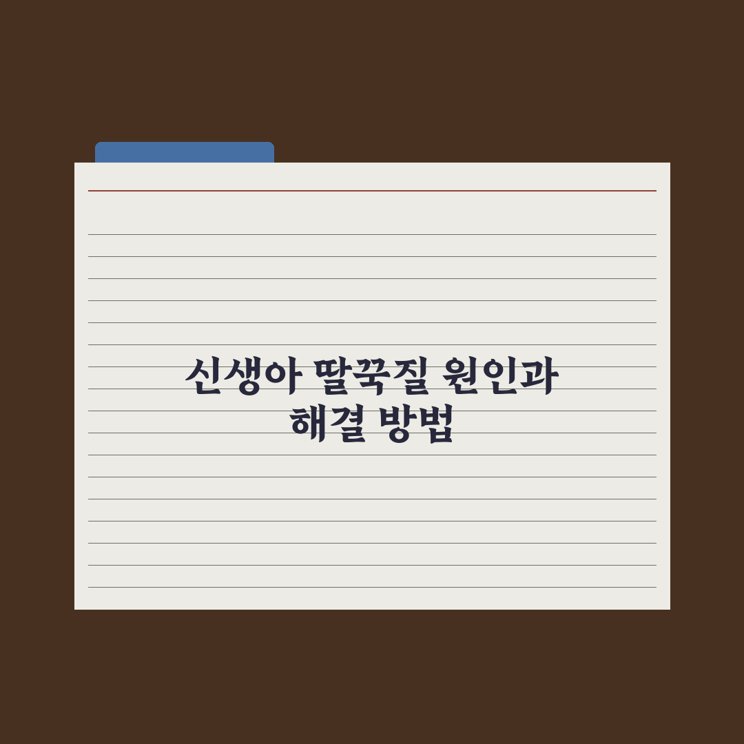 신생아 딸꾹질 - 원인과 멈추는 법 완벽가이드: 전문가 권장 5단계 대응