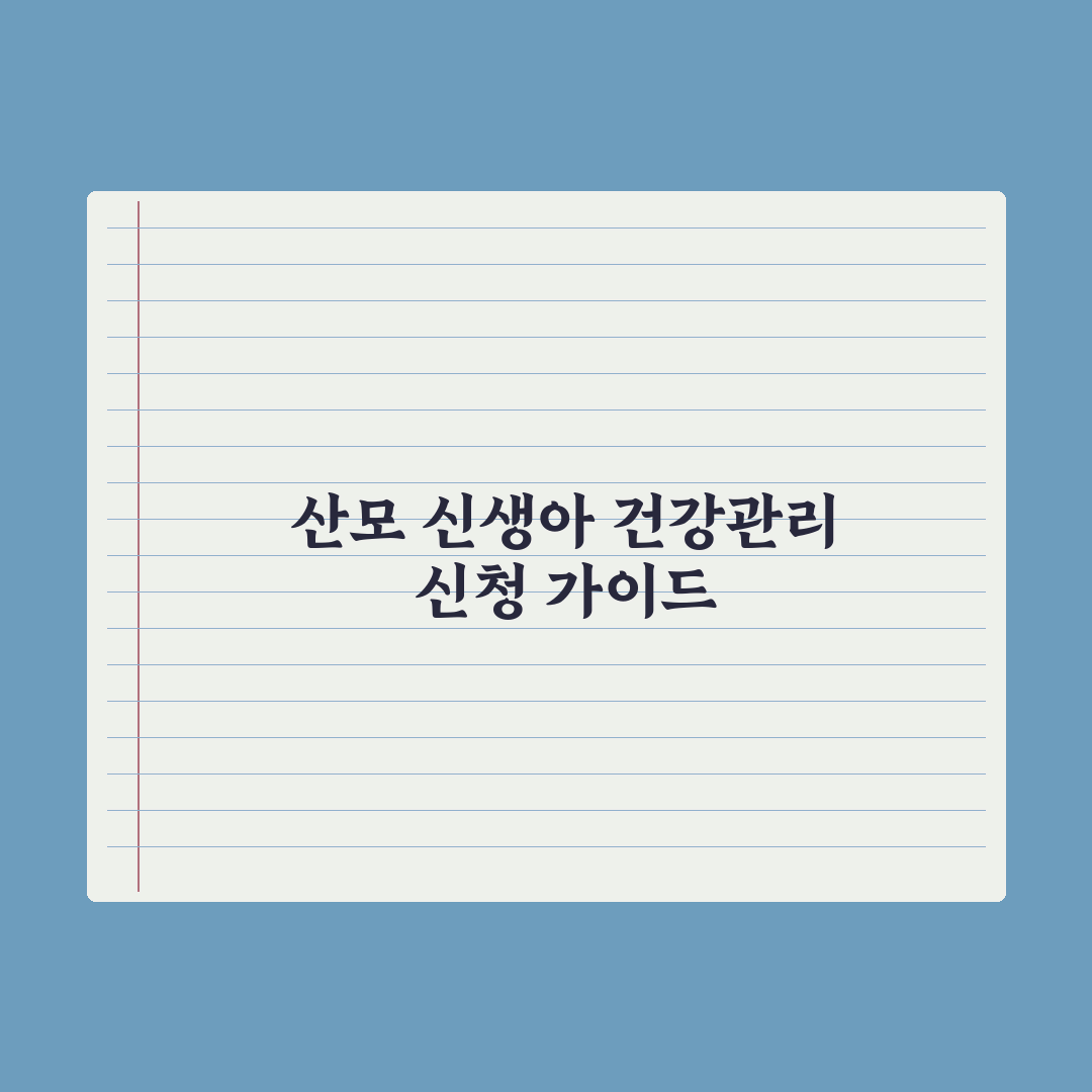 산모·신생아 건강관리 지원사업 정리 심층분석: 전문가의 5대 핵심 전략