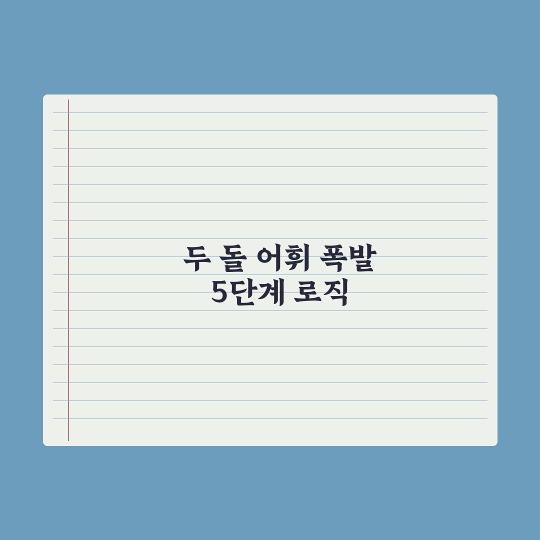 두 돌 어휘 폭발기 - 자극하는 5가지 방법 완벽가이드: 전문가의 5단계
