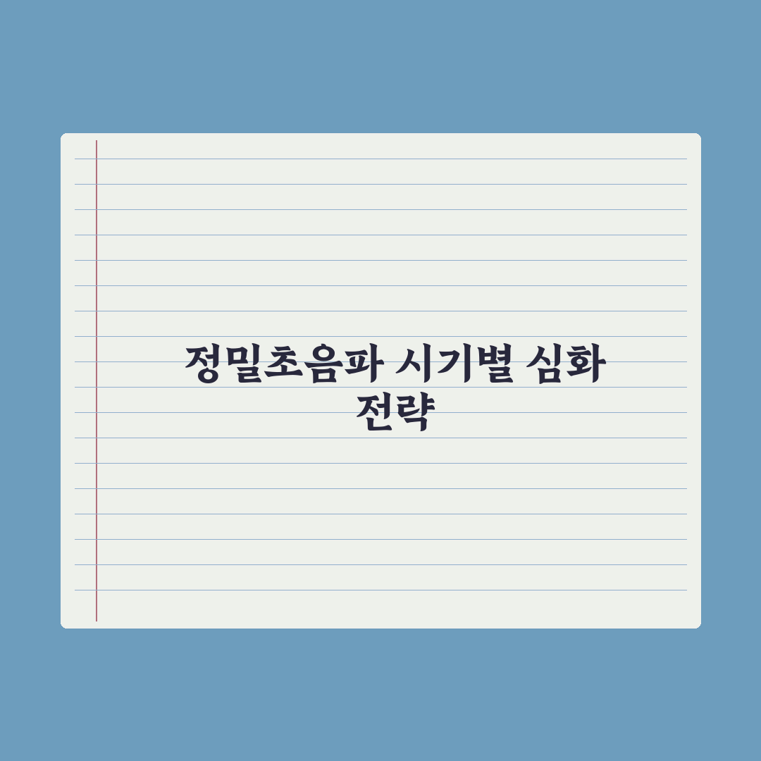 정밀초음파 검사 시기와 확인 항목 핵심정리, 전문의가 꼽은 7가지 포인트